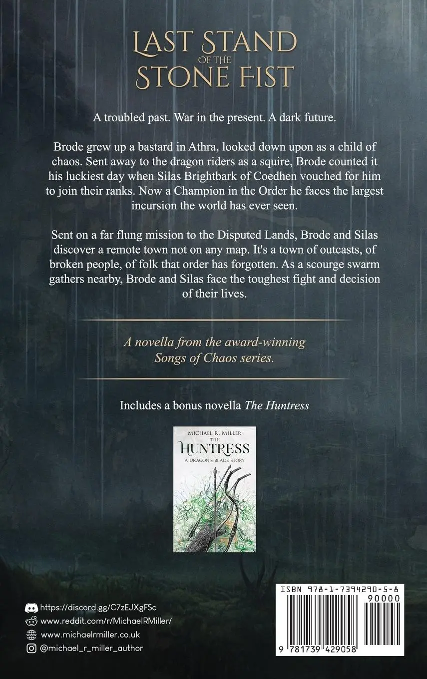 Rückseite: 9781739429058 | Last Stand of the Stone Fist | A Songs of Chaos Novella | Miller