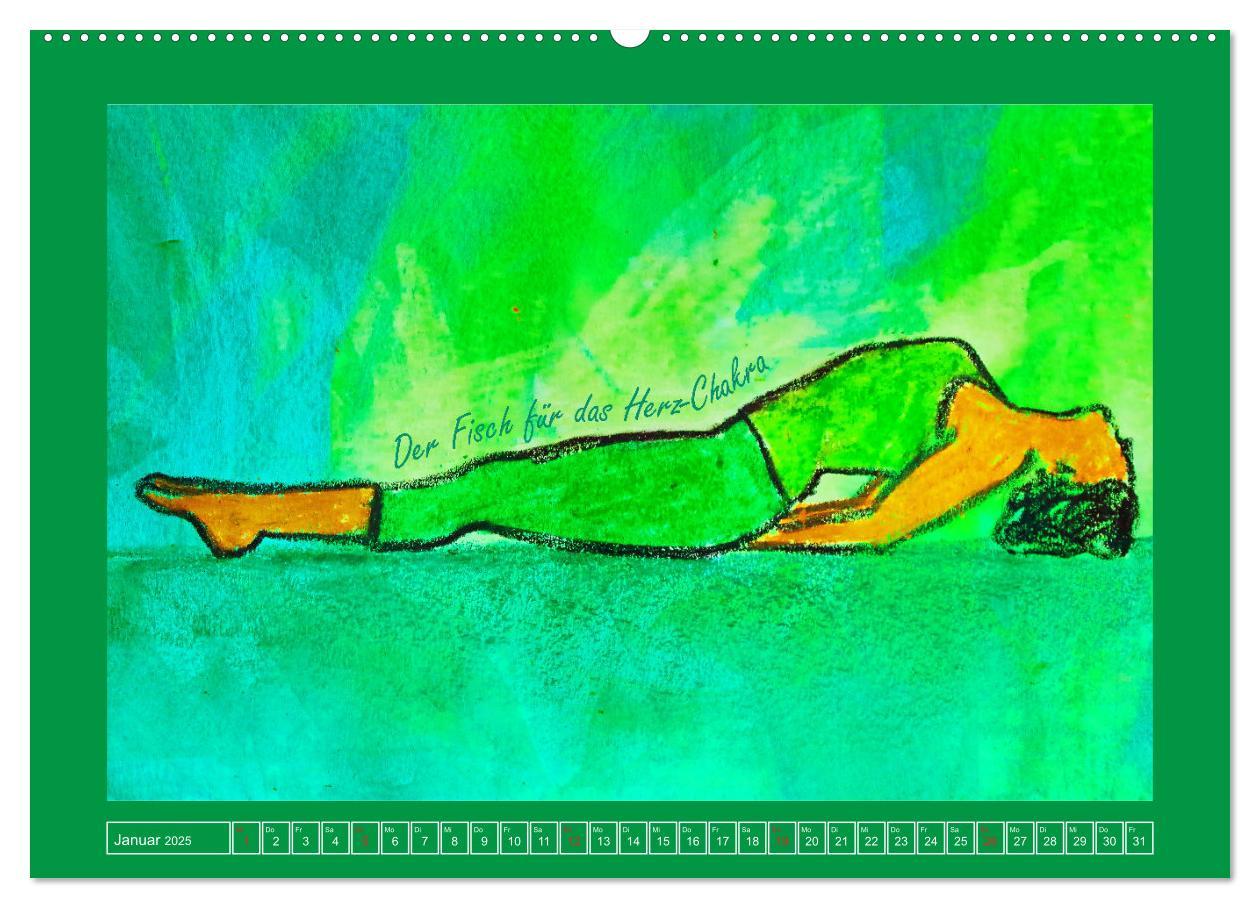 Bild: 9783383969058 | Farbige Yoga Kraftwelt - Yoga Asanas für die Chakren (Wandkalender...