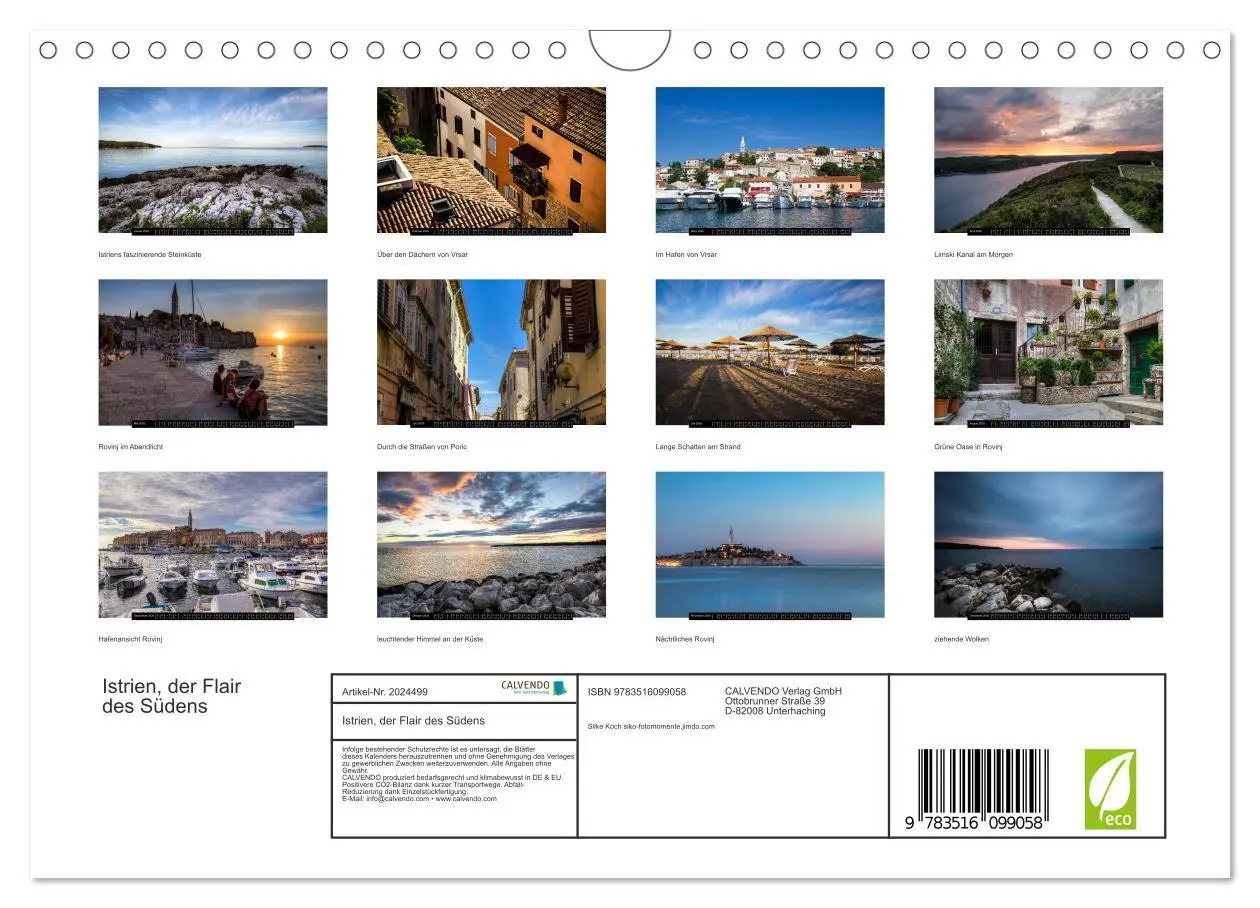 Bild: 9783516099058 | Istrien, der Flair des Südens (Wandkalender 2026 DIN A4 quer),...