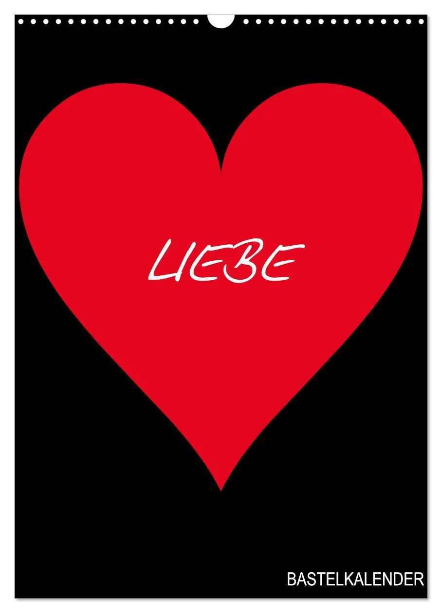Cover: 9783516479058 | Foto- und Bastelkalender "LIEBE" in der Farbe Schwarz (Wandkalender...