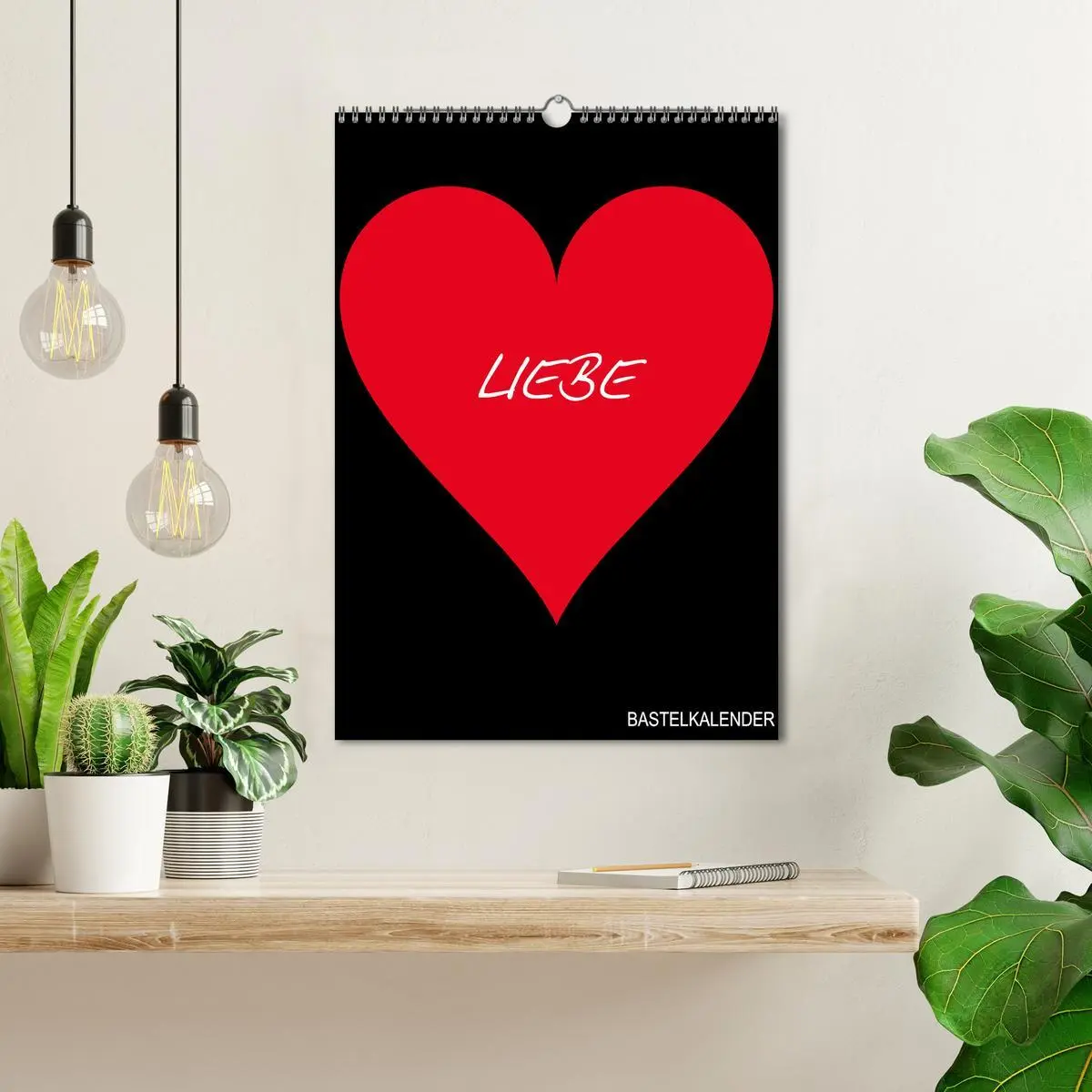 Bild: 9783516479058 | Foto- und Bastelkalender "LIEBE" in der Farbe Schwarz (Wandkalender...
