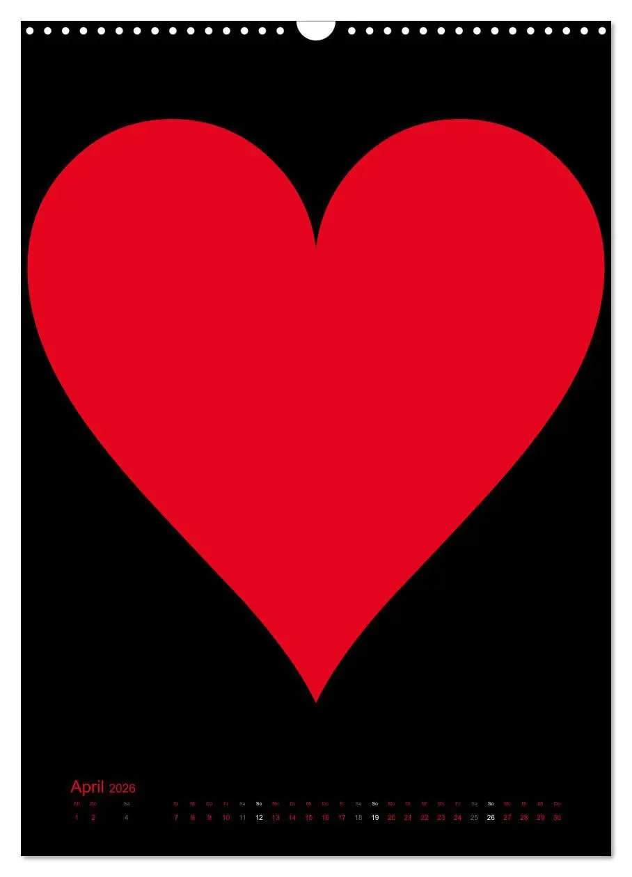 Bild: 9783516479058 | Foto- und Bastelkalender "LIEBE" in der Farbe Schwarz (Wandkalender...