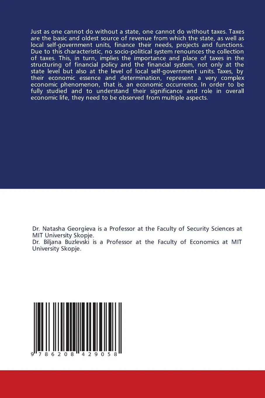 Rückseite: 9786208429058 | TAXATION AND TAX LIABILITY | Natasha Georgieva (u. a.) | Taschenbuch