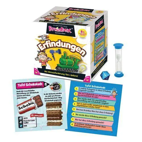 Bild: 5025822949158 | BrainBox - Erfindungen | ab 1 Spieler, Dauer: ca. 10 Minuten | Spiel