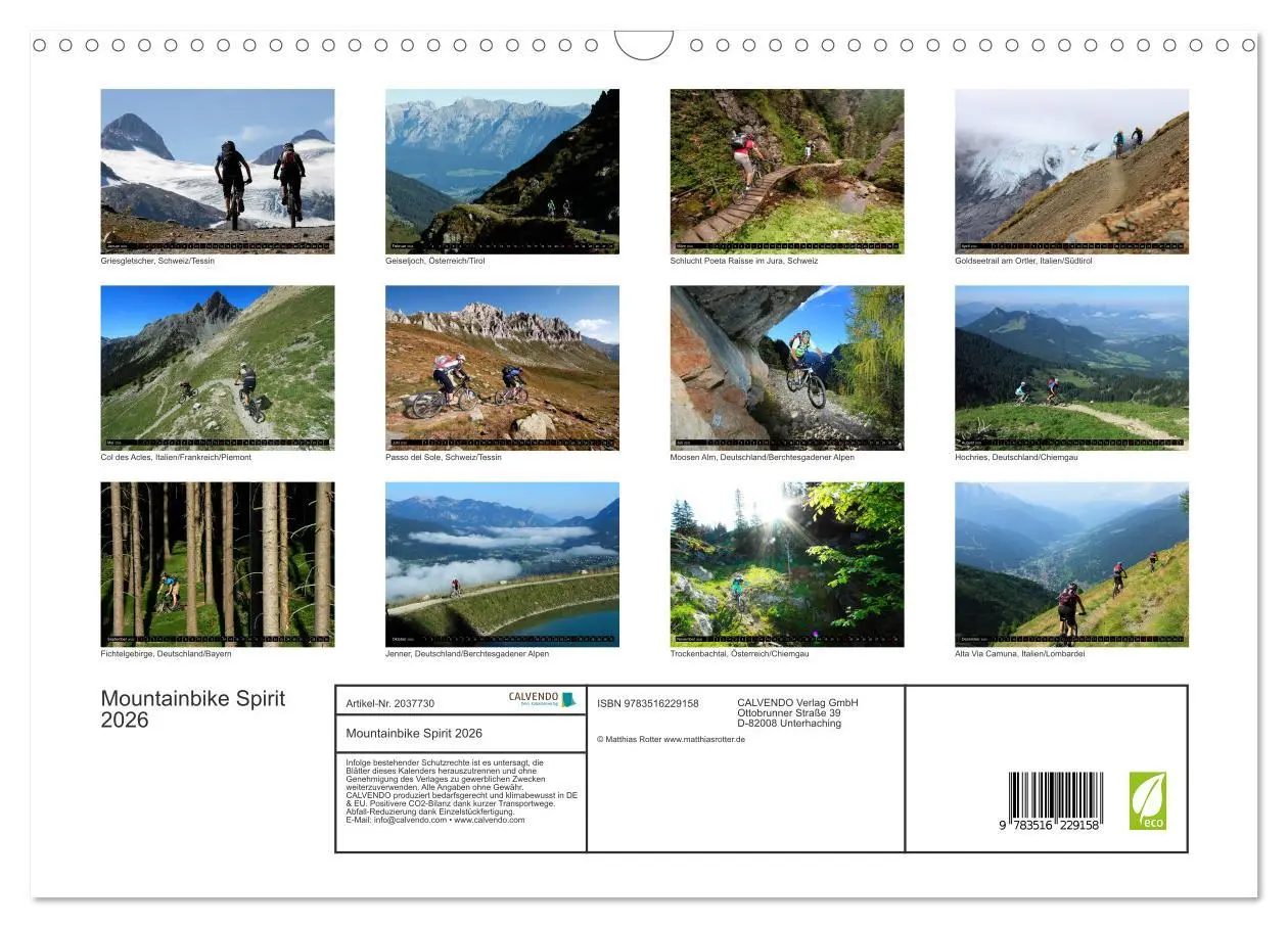 Bild: 9783516229158 | Mountainbike Spirit 2026 (Wandkalender 2026 DIN A3 quer), CALVENDO...