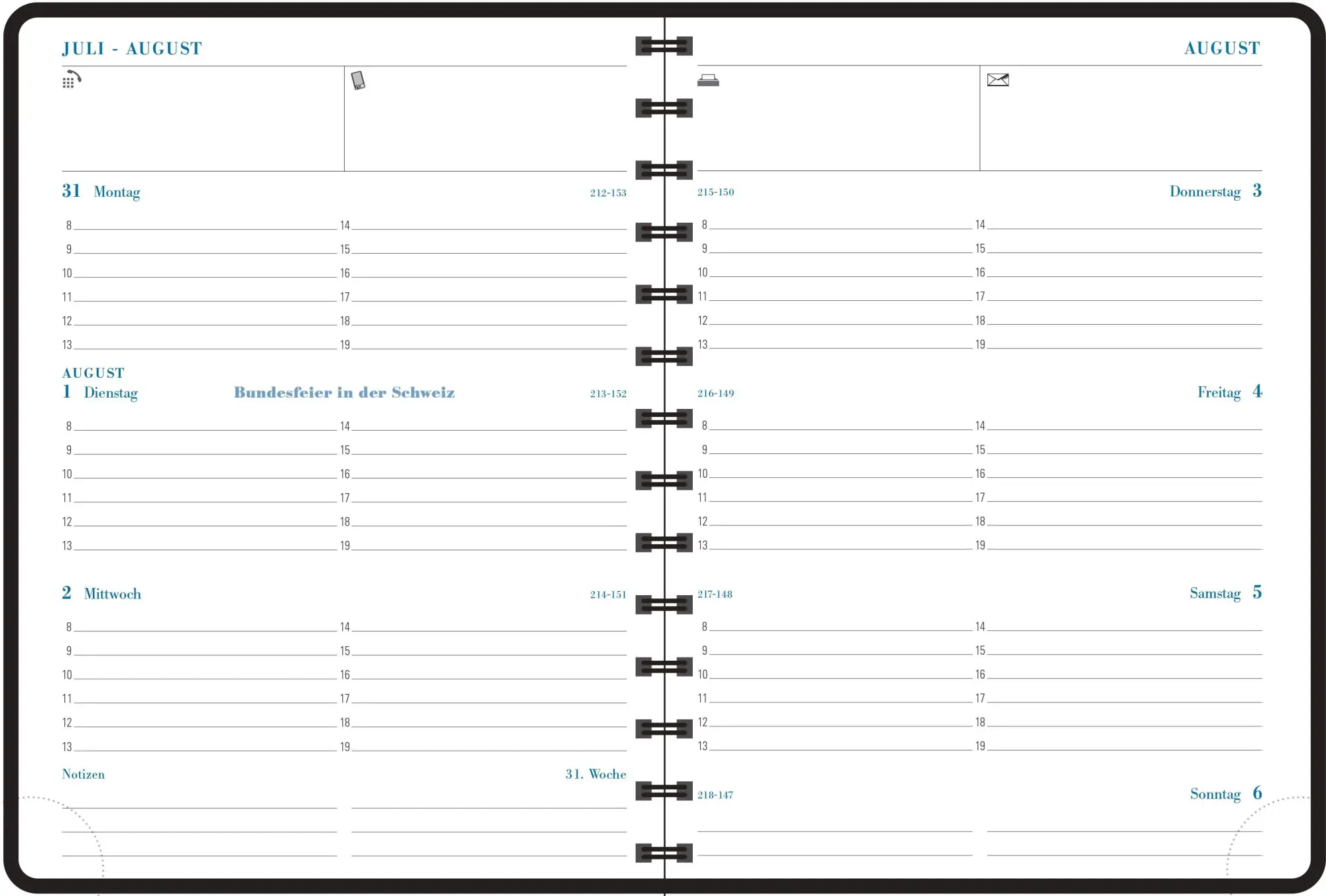 Bild: 3660942089258 | AS 13 Paloma sort 2026 / 2027 | Kalender AS-13 für 13 Monate | Vadis