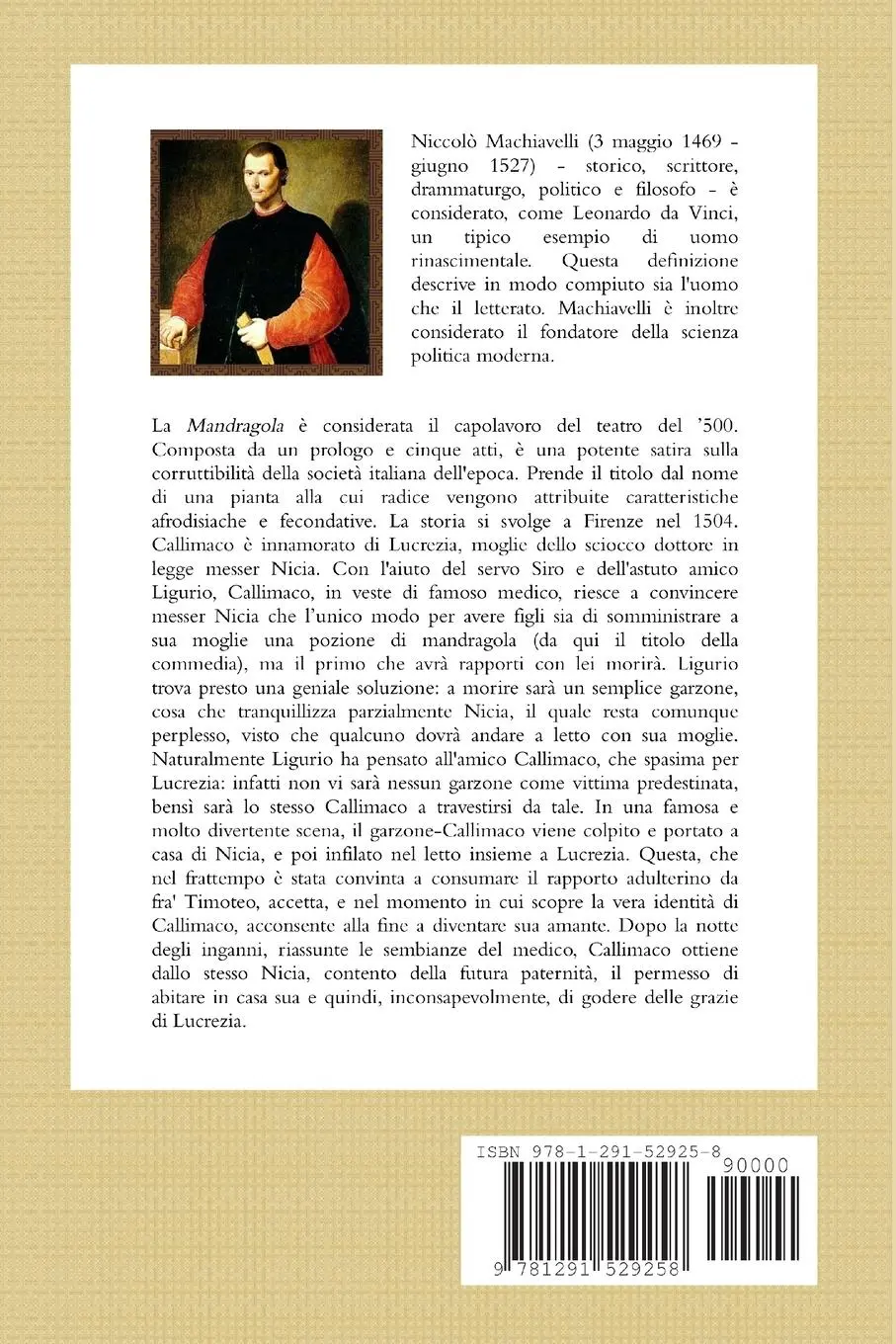 Rückseite: 9781291529258 | Mandragola | Niccolò Machiavelli | Taschenbuch | Italienisch | 2013