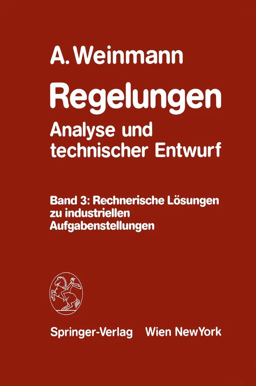 Cover: 9783211819258 | Regelungen Analyse und technischer Entwurf | Alexander Weinmann | Buch