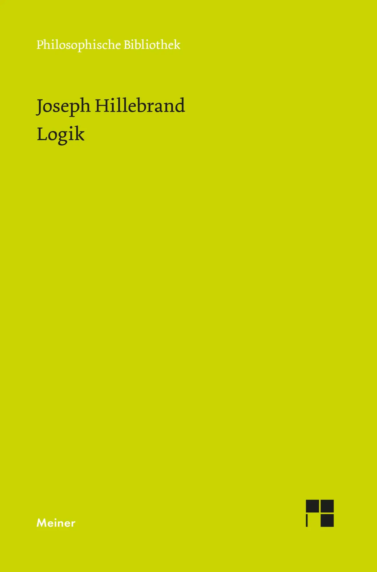 Cover: 9783787349258 | Logik | Die Vorlesung im Wintersemester 1838/39 in einer Nachschrift