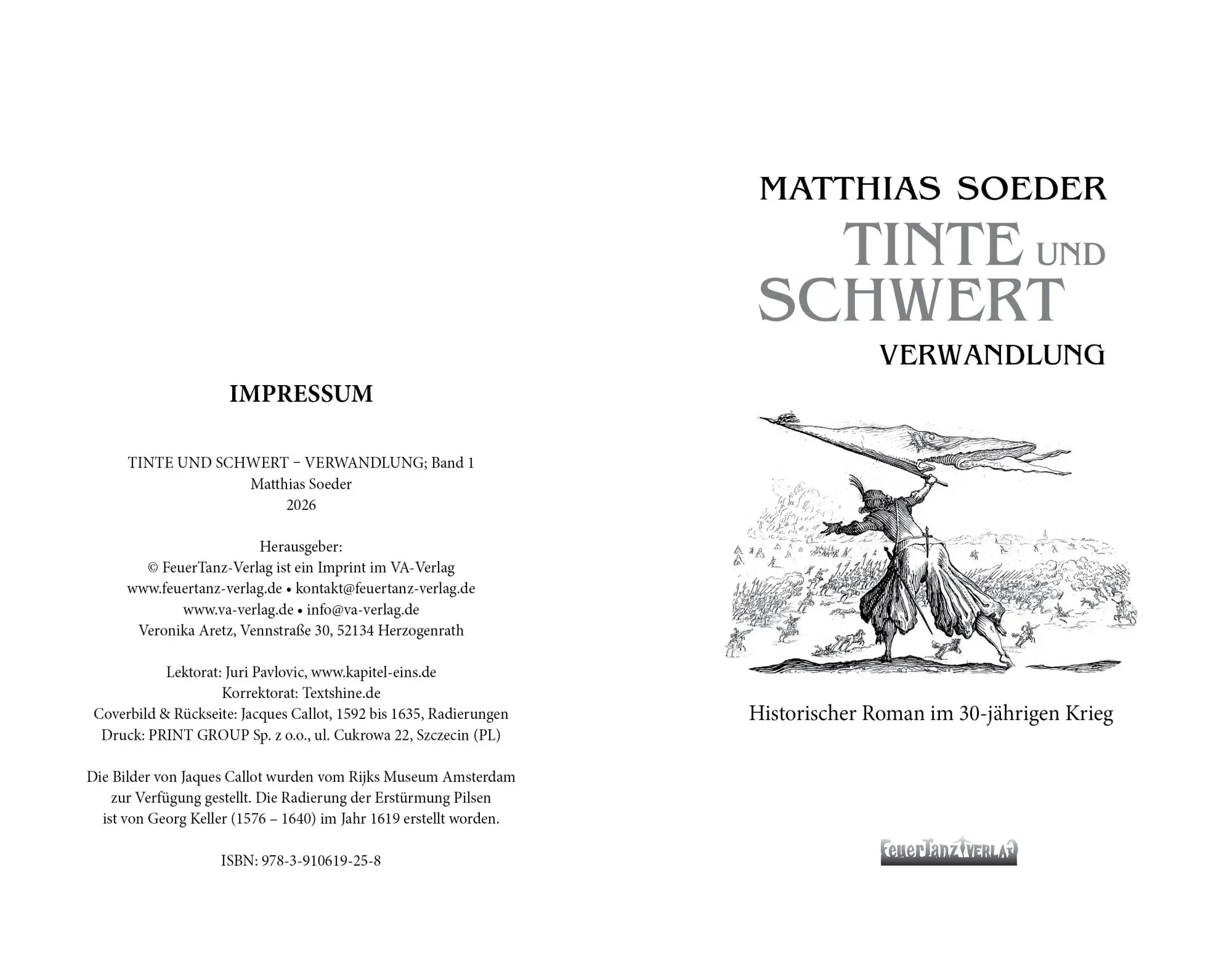 Bild: 9783910619258 | TINTE und SCHWERT | Verwandlung (Band 1) | Matthias Soeder | Buch