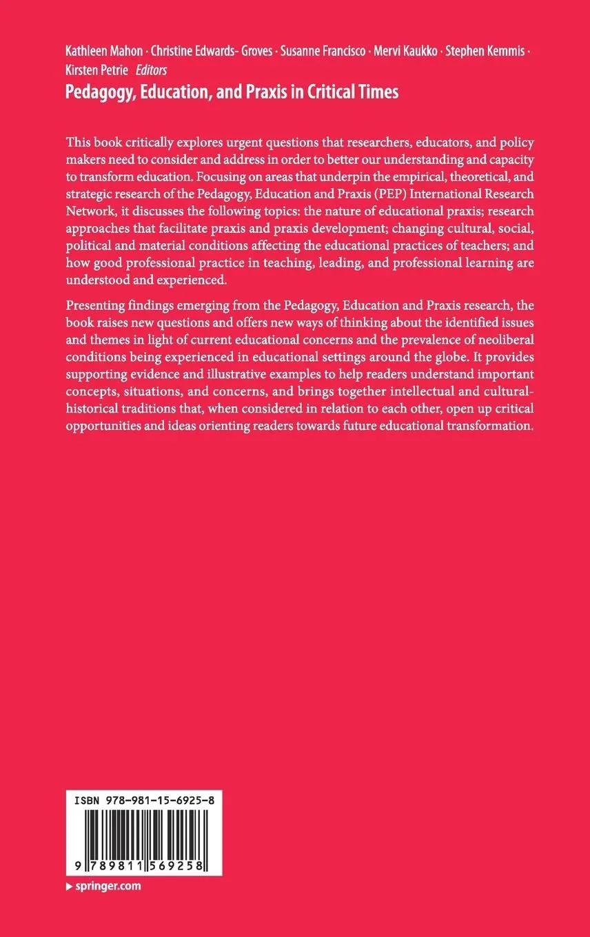 Rückseite: 9789811569258 | Pedagogy, Education, and Praxis in Critical Times | Mahon (u. a.)
