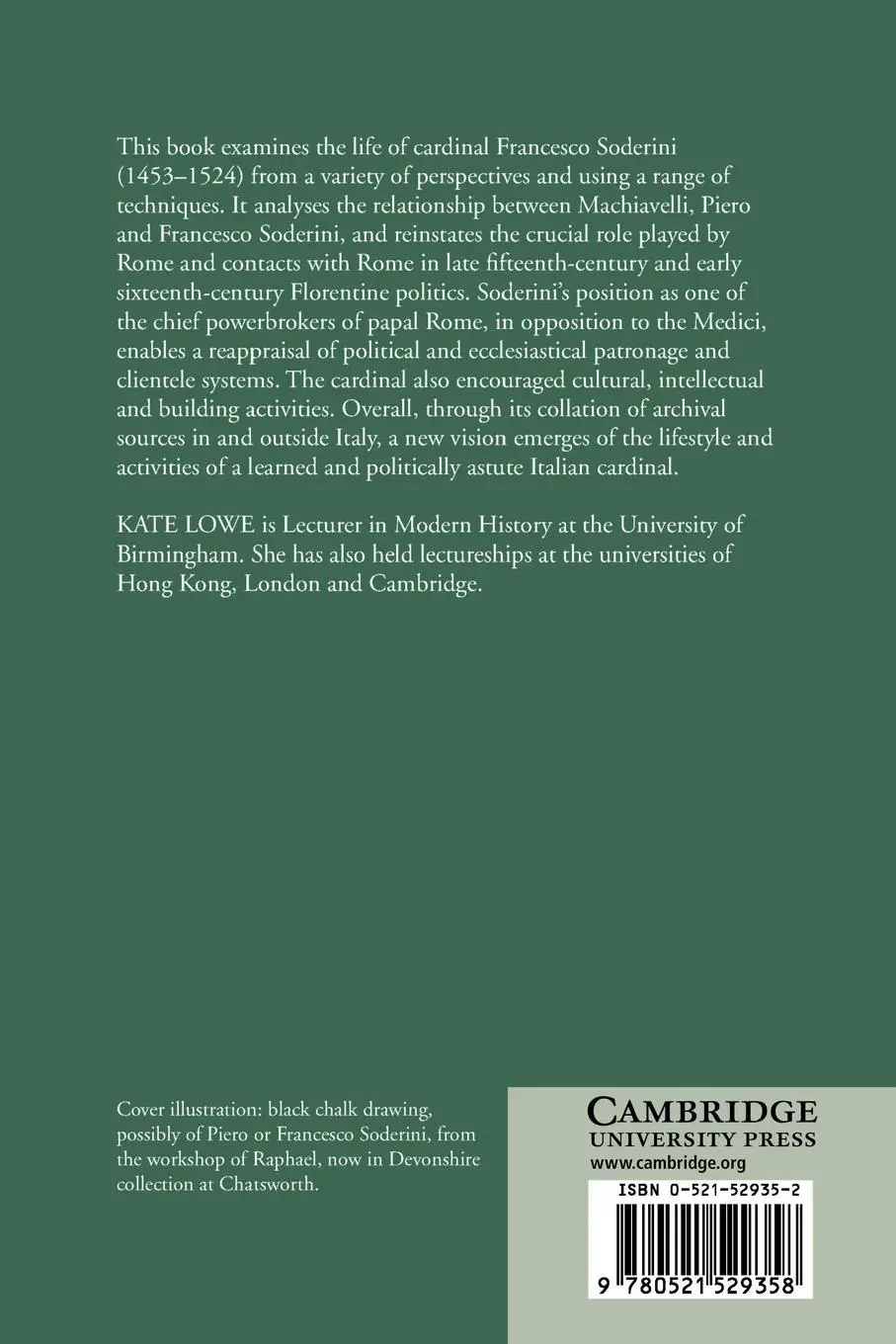 Rückseite: 9780521529358 | Church and Politics in Renaissance Italy | K. J. P. Lowe | Taschenbuch