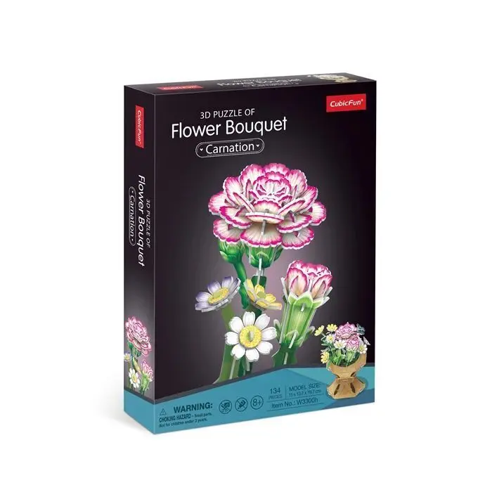Cover: 7640409429458 | CUBICFUN - 3D Puzzle Blumentopf Nelke 134 Teile | Spiel | 663300