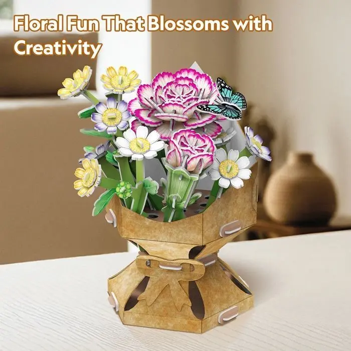 Bild: 7640409429458 | CUBICFUN - 3D Puzzle Blumentopf Nelke 134 Teile | Spiel | 663300