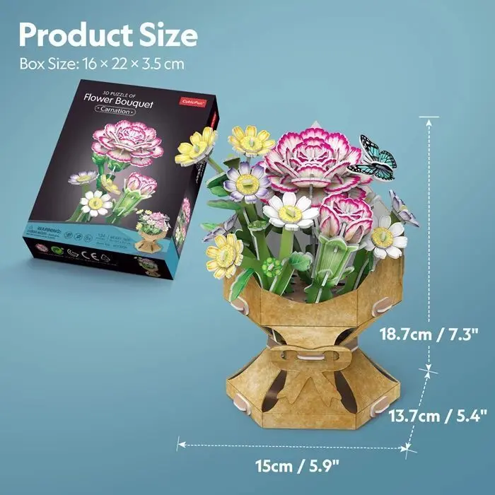 Bild: 7640409429458 | CUBICFUN - 3D Puzzle Blumentopf Nelke 134 Teile | Spiel | 663300