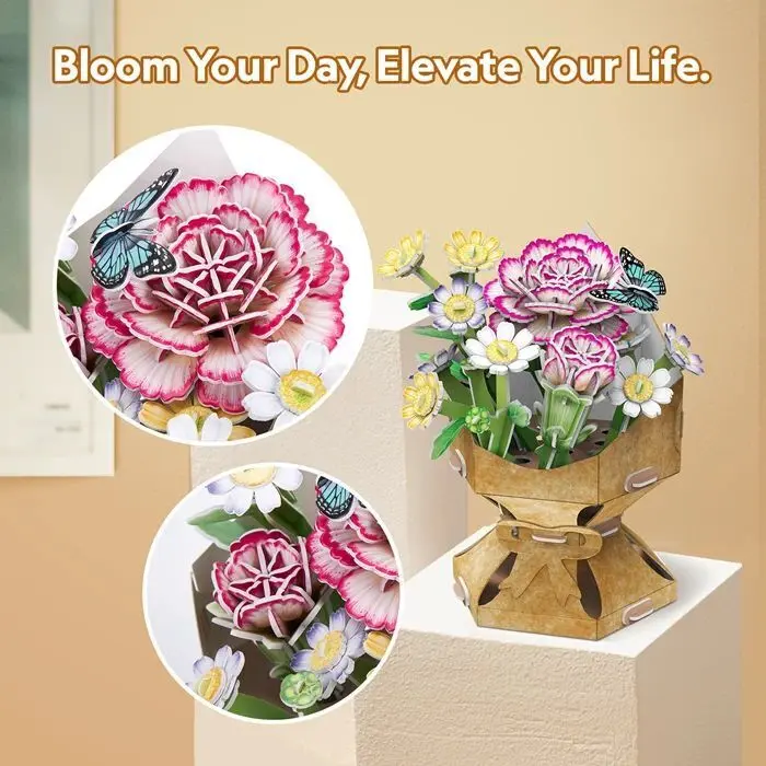 Bild: 7640409429458 | CUBICFUN - 3D Puzzle Blumentopf Nelke 134 Teile | Spiel | 663300
