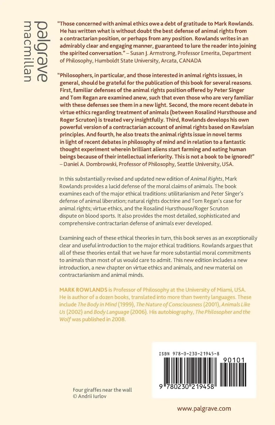 Rückseite: 9780230219458 | Animal Rights | Moral Theory and Practice | Mark Rowlands | Buch