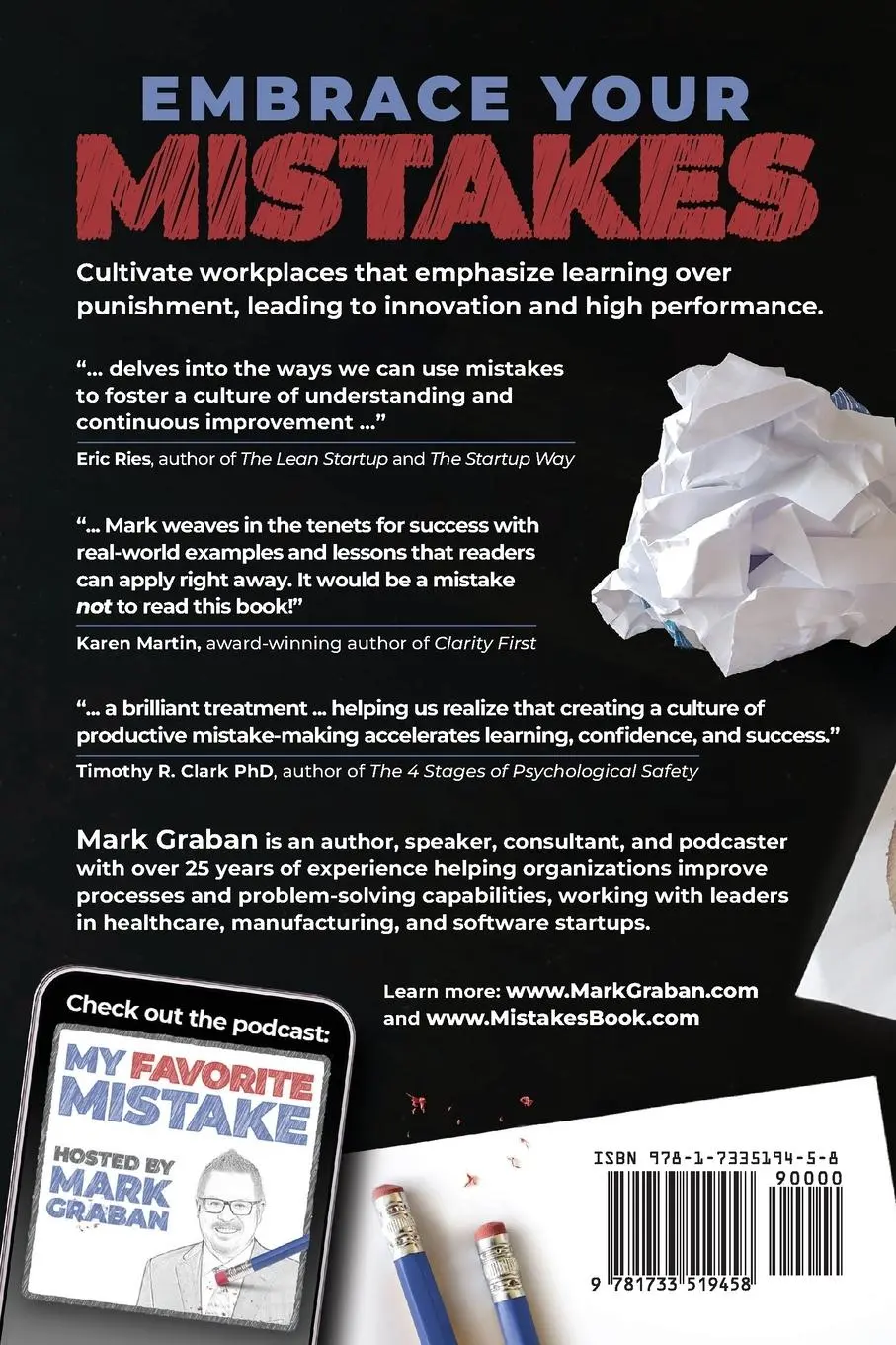 Rückseite: 9781733519458 | The Mistakes That Make Us | Mark Graban | Taschenbuch | Englisch