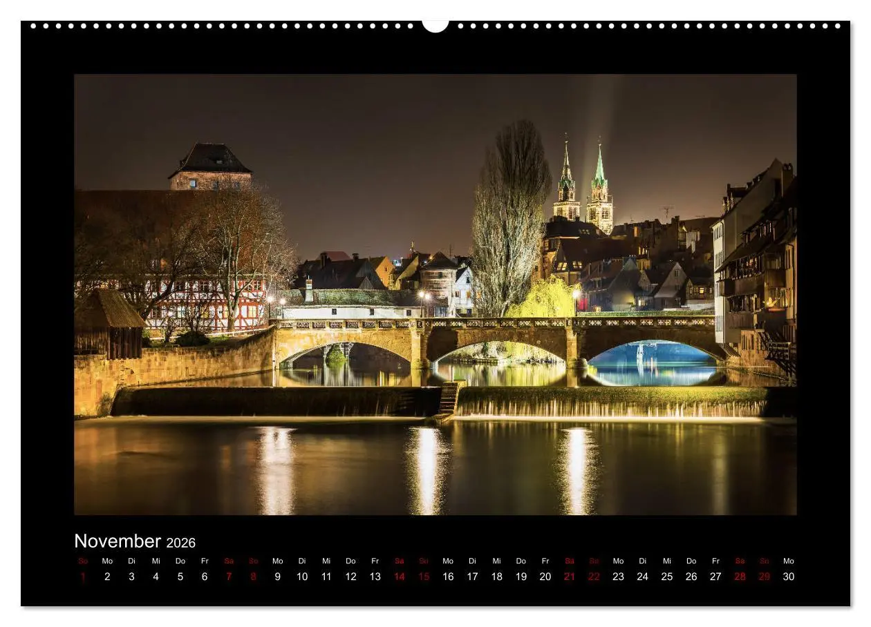 Bild: 9783457899458 | Nürnberg - Die Altstadt bei Nacht (Wandkalender 2026 DIN A2 quer),...