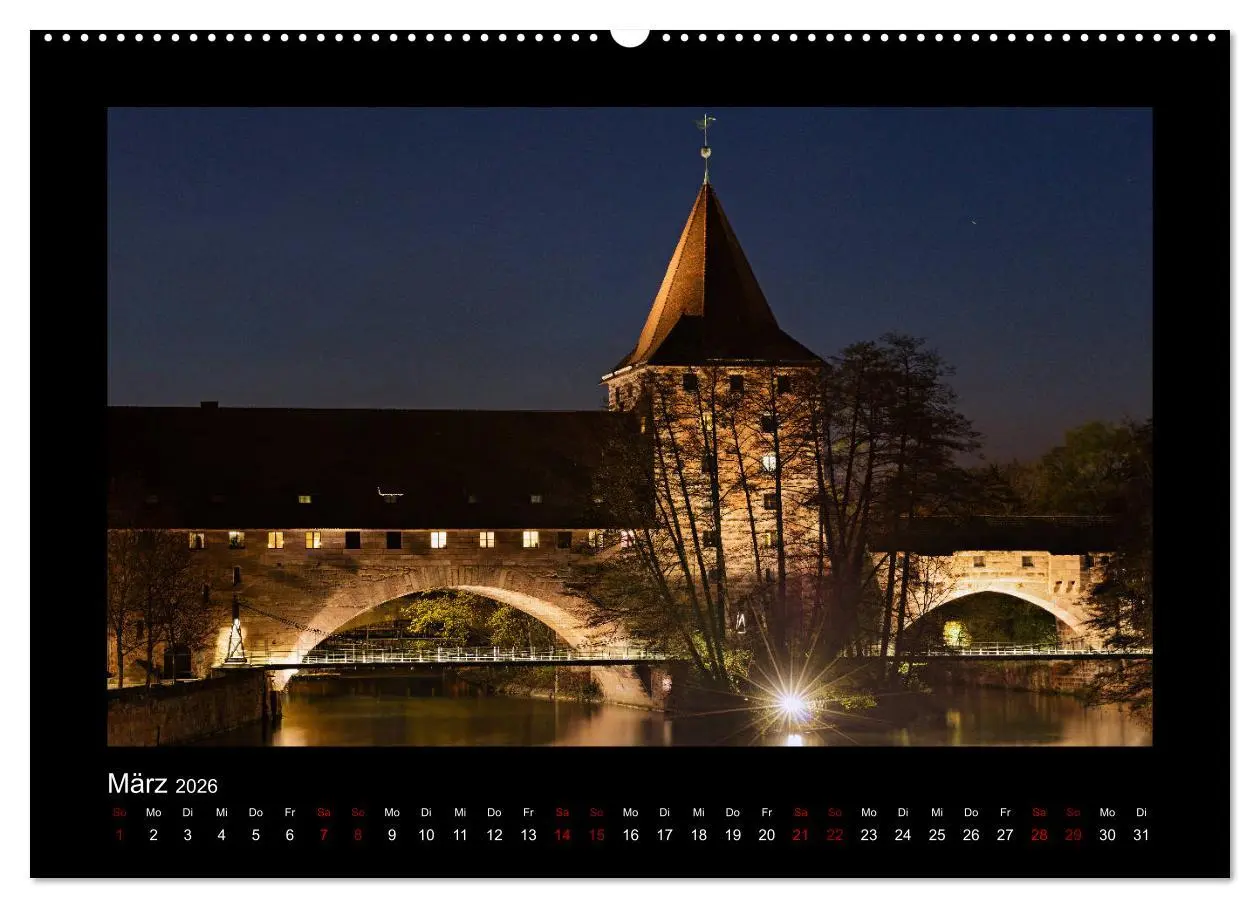 Bild: 9783457899458 | Nürnberg - Die Altstadt bei Nacht (Wandkalender 2026 DIN A2 quer),...