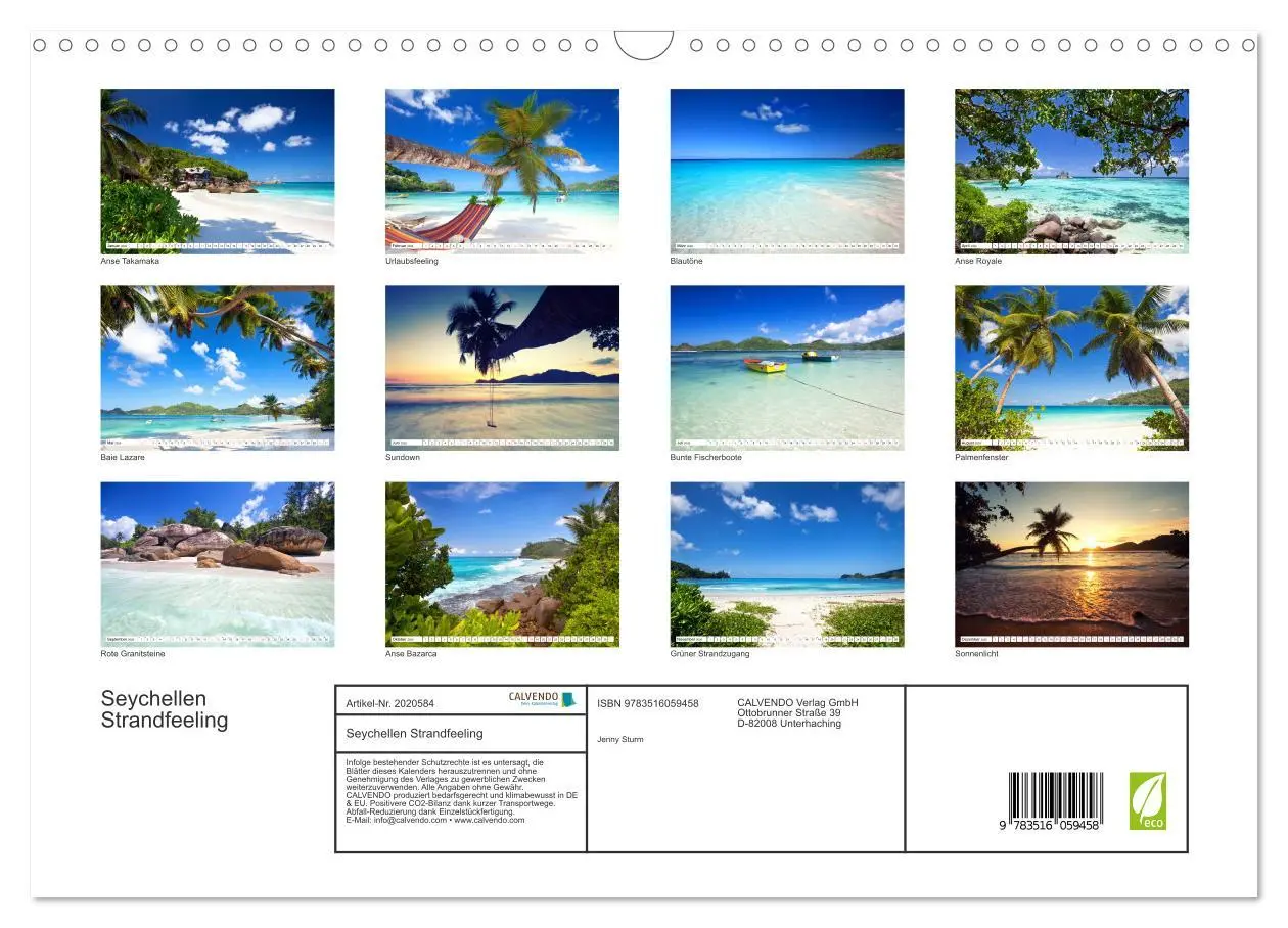 Bild: 9783516059458 | Seychellen Strandfeeling (Wandkalender 2026 DIN A3 quer), CALVENDO...