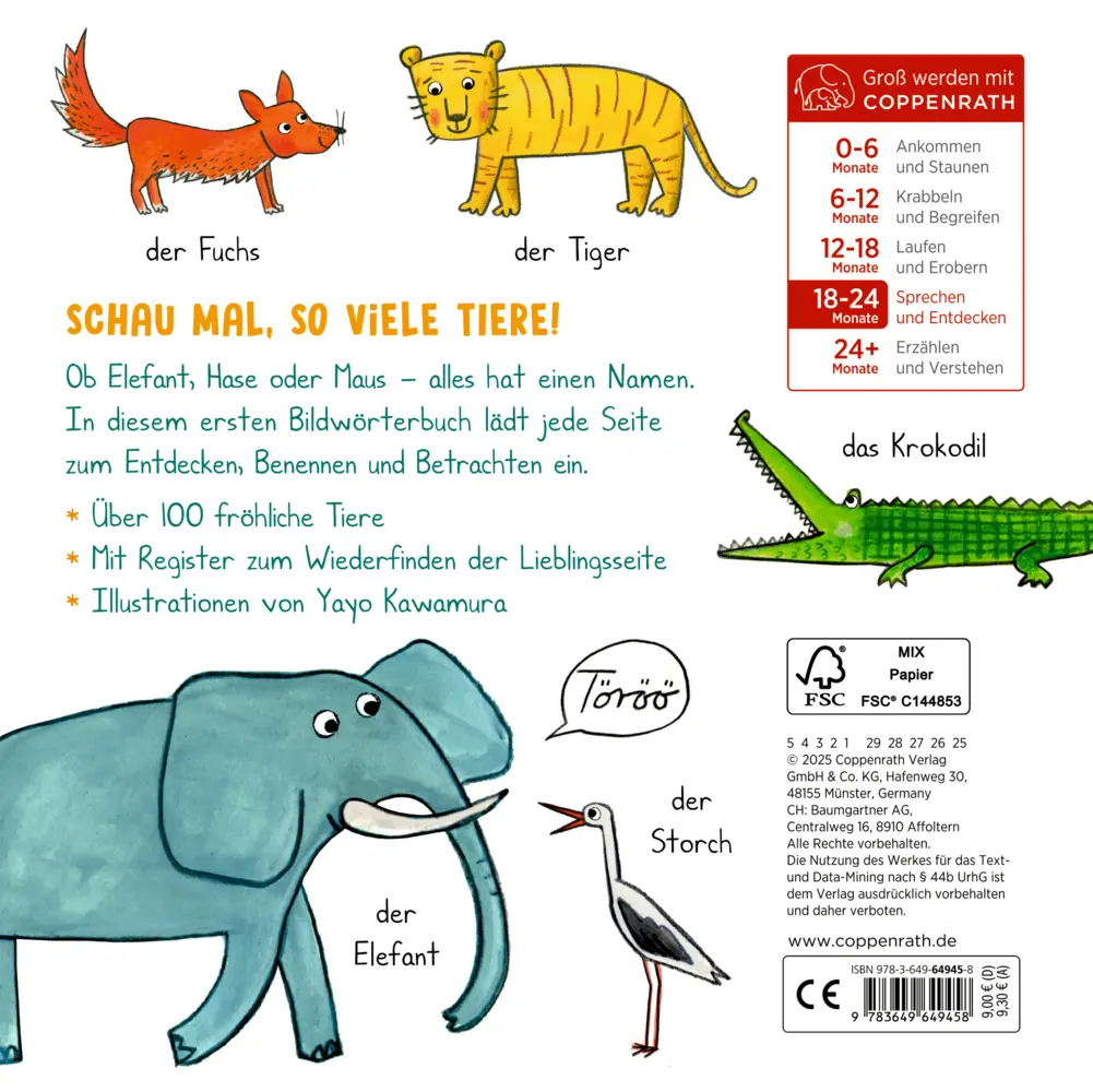 Bild: 9783649649458 | Mein liebstes Wörterbuch: Tiere | Yayo Kawamura | Buch | 14 S. | 2025