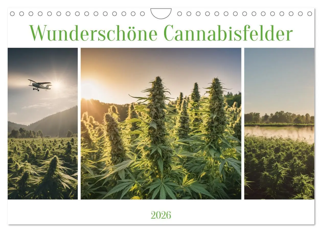Cover: 9783457339558 | Wunderschöne Cannabisfelder (Wandkalender 2026 DIN A4 quer),...
