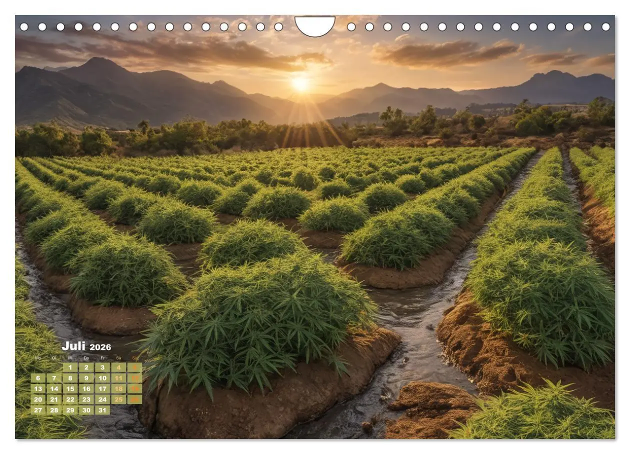 Bild: 9783457339558 | Wunderschöne Cannabisfelder (Wandkalender 2026 DIN A4 quer),...