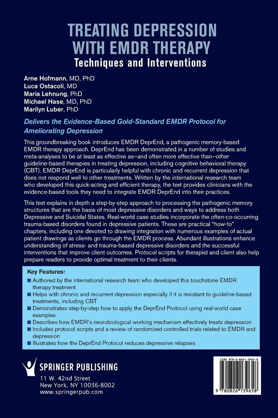 Rückseite: 9780826139658 | Treating Depression with EMDR Therapy | Techniques and Interventions