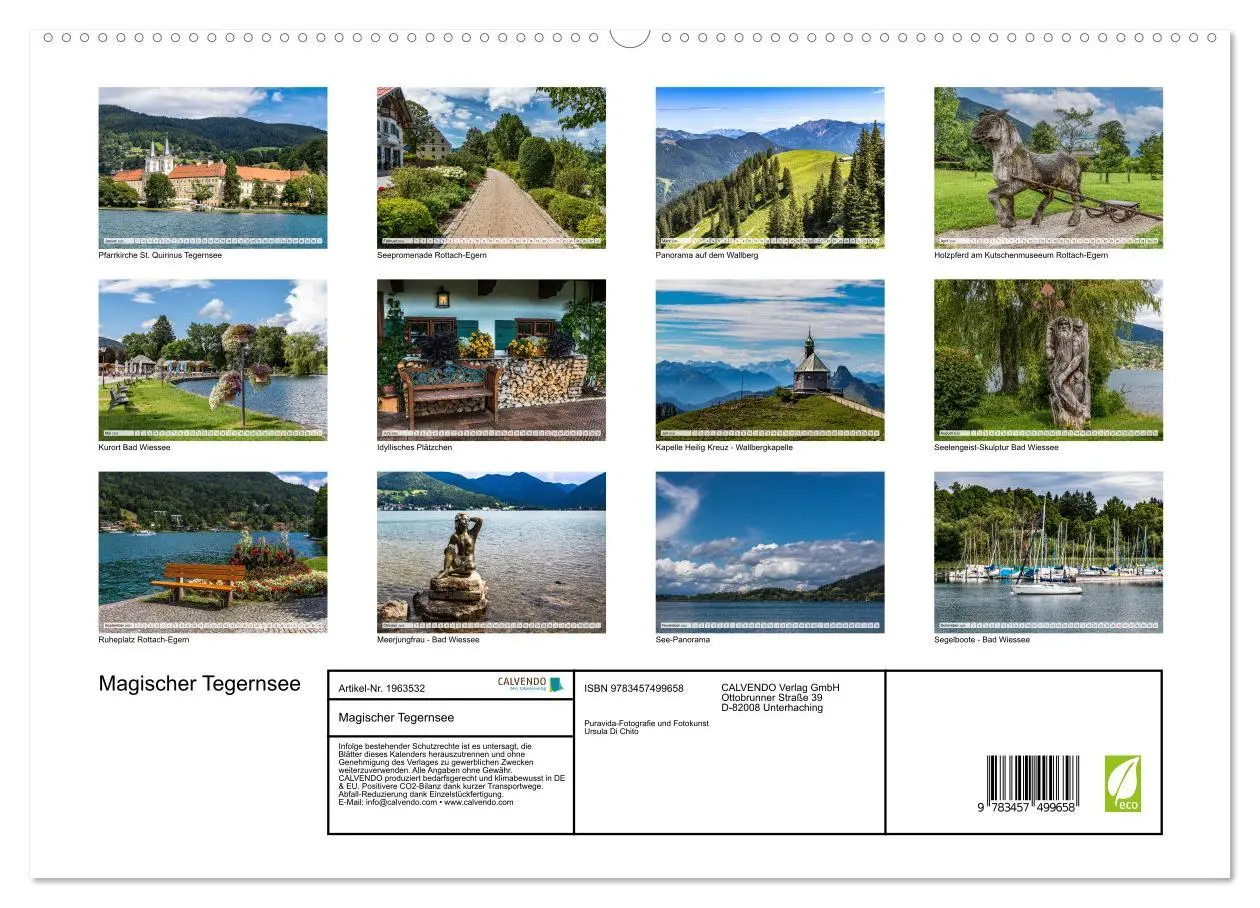 Bild: 9783457499658 | Magischer Tegernsee (hochwertiger Premium Wandkalender 2026 DIN A2...