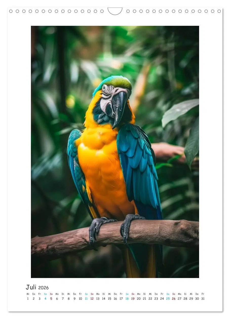 Bild: 9783516279658 | Exotische Schönheiten - prächtig bunte Vögel (Wandkalender 2026 DIN...