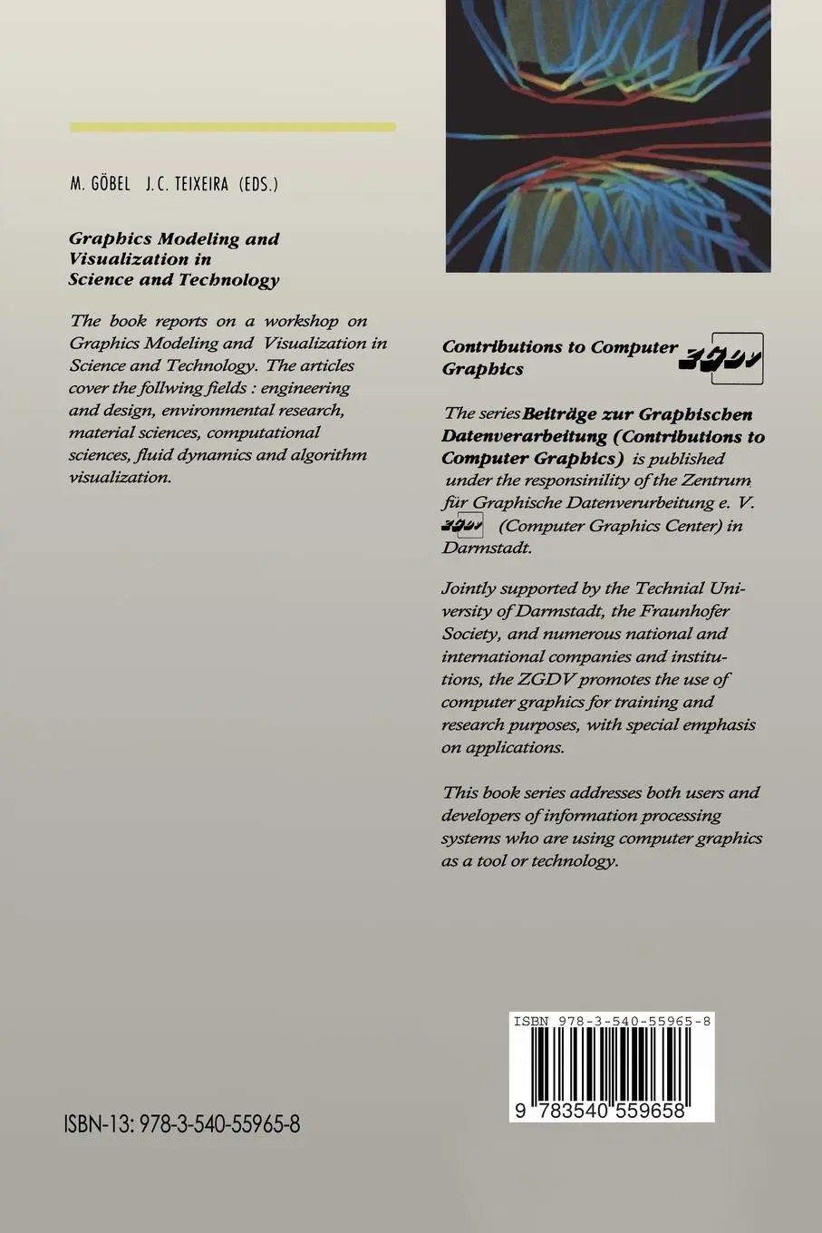 Rückseite: 9783540559658 | Graphics Modeling and Visualization in Science and Technology | Buch
