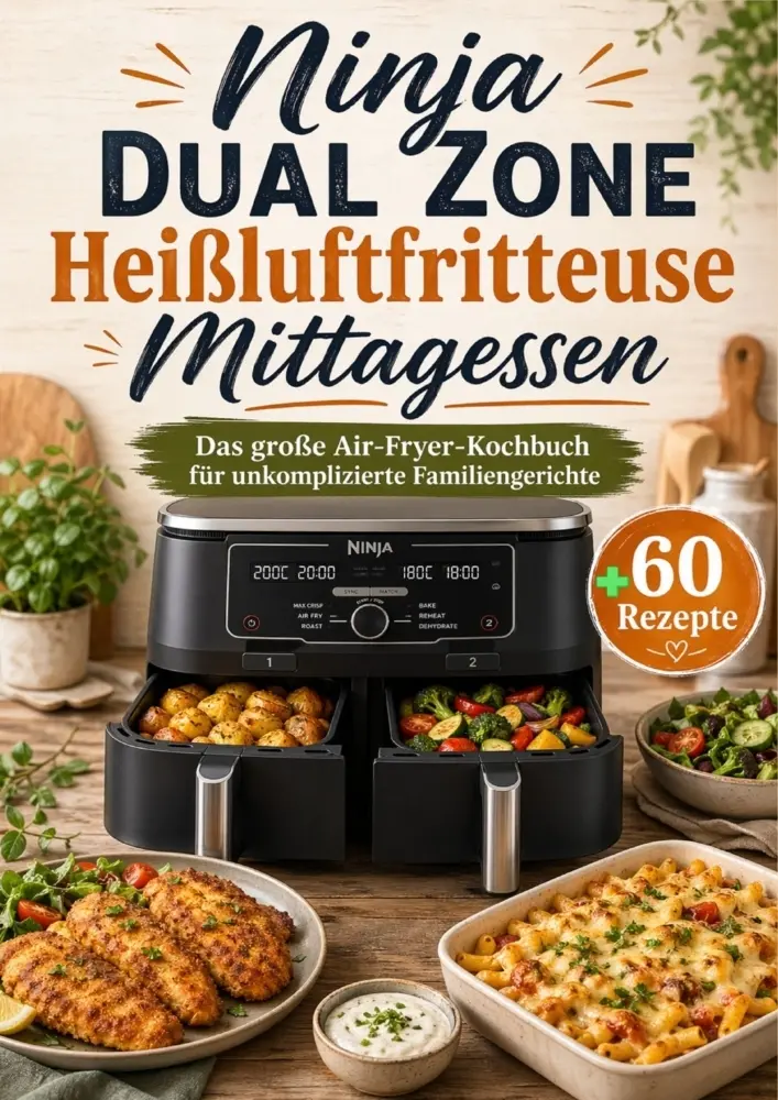 Cover: 9789403889658 | Ninja Dual Zone Heißluftfritteuse Mittagessen: Das große...