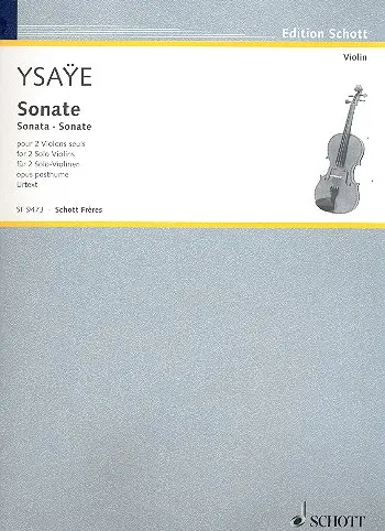 Cover: 9790543509658 | Sonate Pour 2 Violons Seuls Op Posthume | Eugène Ysaye | Buch