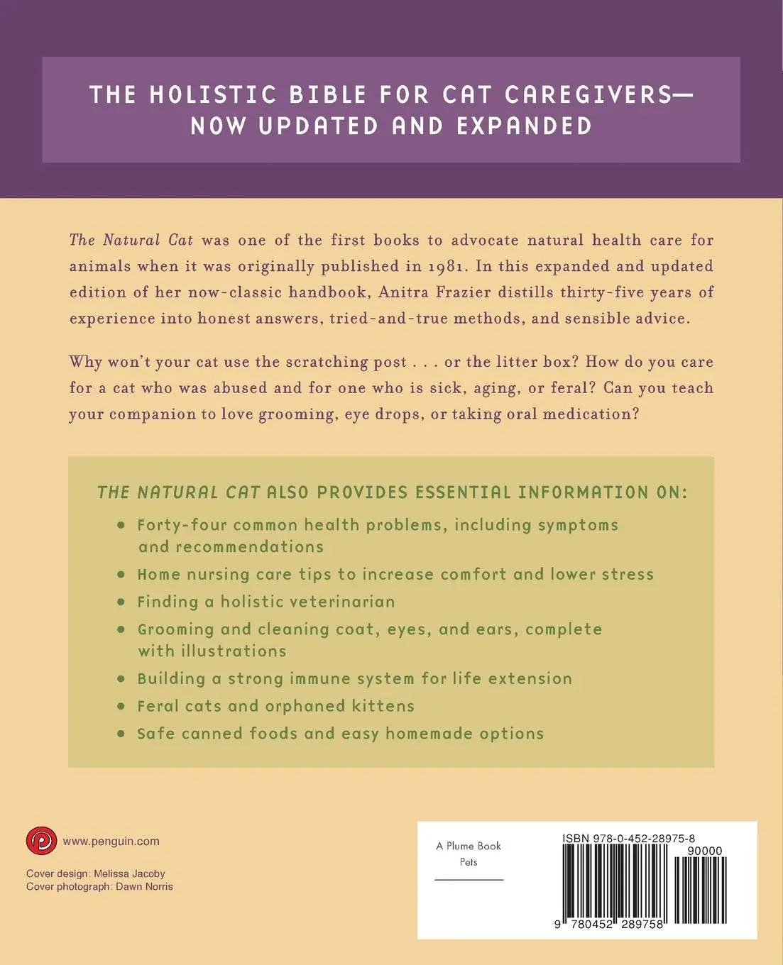 Rückseite: 9780452289758 | The Natural Cat | The Comprehensive Guide to Optimum Care | Buch