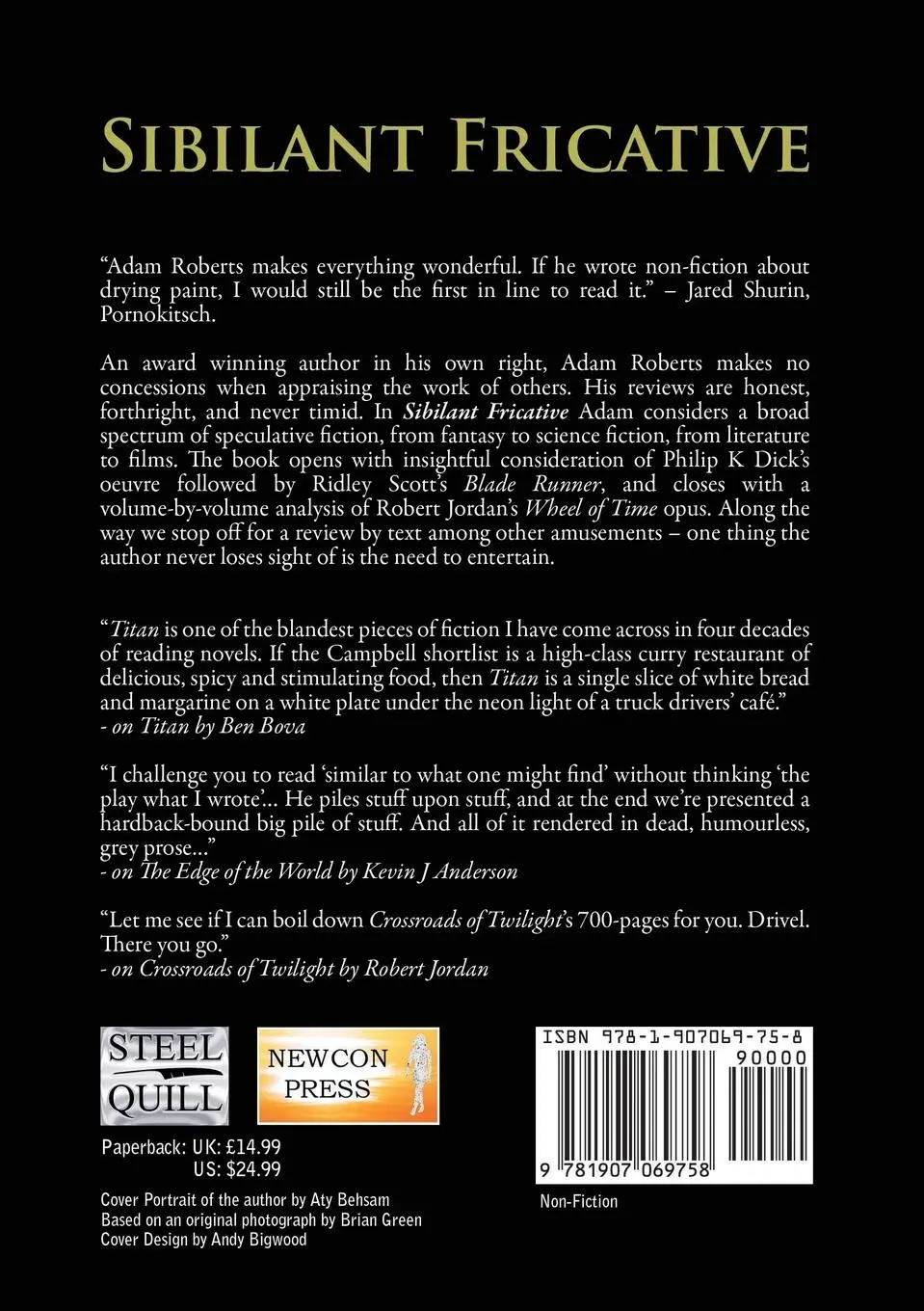 Rückseite: 9781907069758 | Sibilant Fricative | Adam Roberts | Taschenbuch | Englisch | 2014