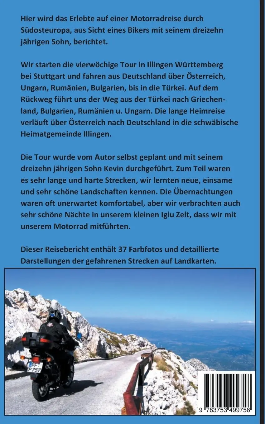 Rückseite: 9783753499758 | Motorradreise Südosteuropa | Wolfgang Pade | Taschenbuch | Paperback