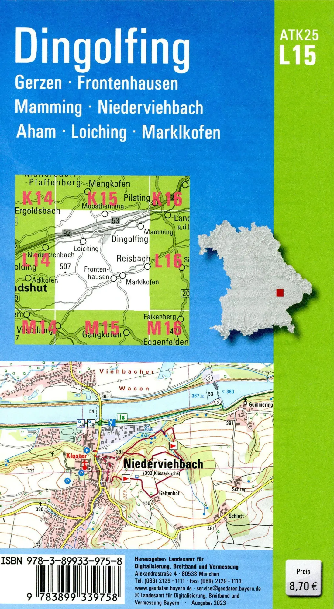 Bild: 9783899339758 | ATK25-L15 Dingolfing (Amtliche Topographische Karte 1:25000) | Deutsch
