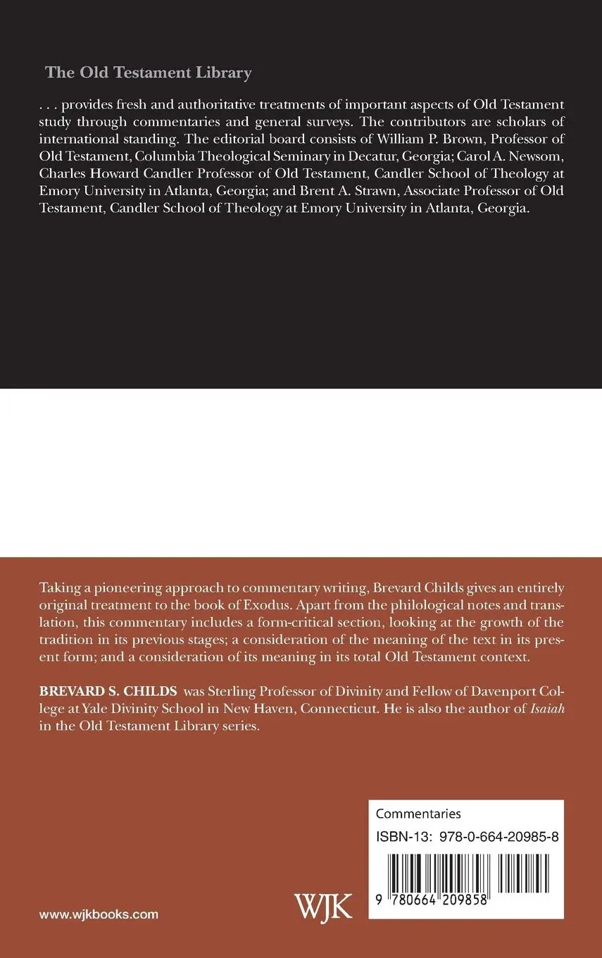 Rückseite: 9780664209858 | The Book of Exodus (OTL) | Brevard S. Childs | Buch | Gebunden | 2014