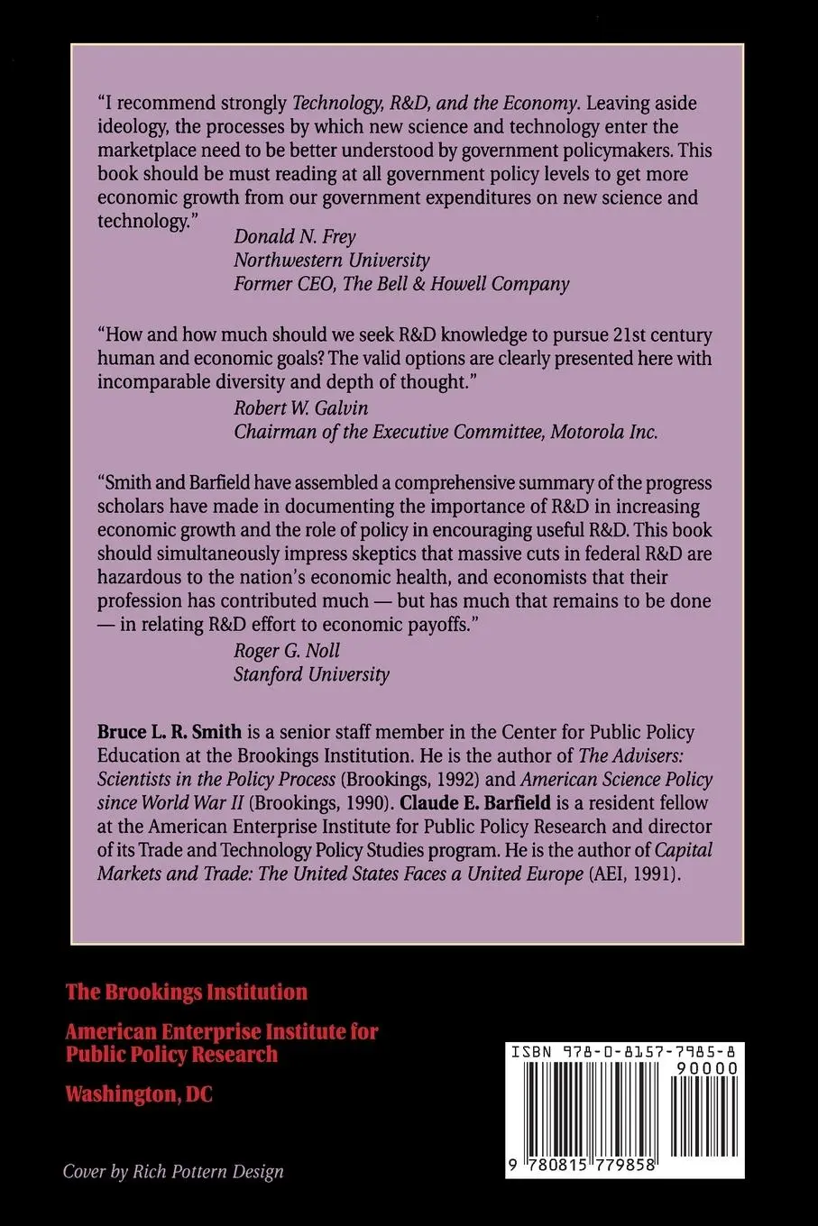 Rückseite: 9780815779858 | Technology, R&amp;D, and the Economy | Bruce Smith (u. a.) | Taschenbuch