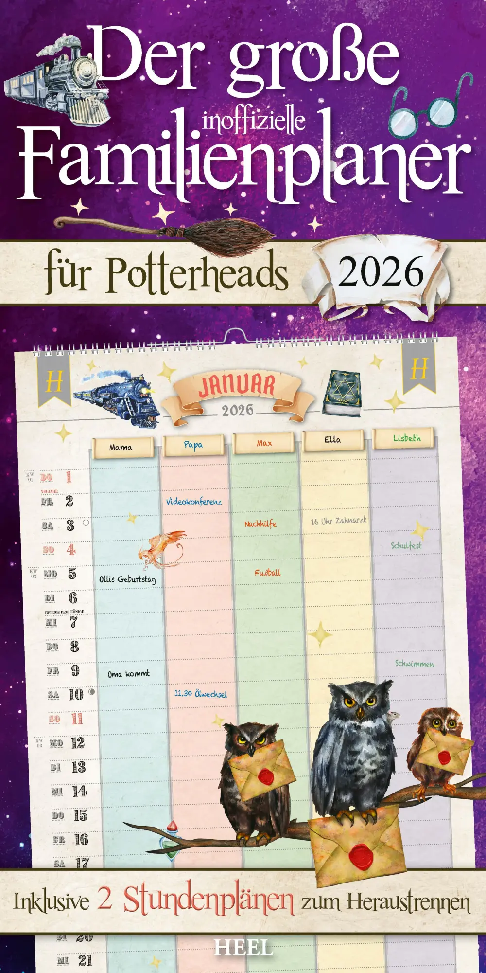 Cover: 9783966649858 | Der große inoffizielle Familienplaner für Potterheads. Kalender 2026