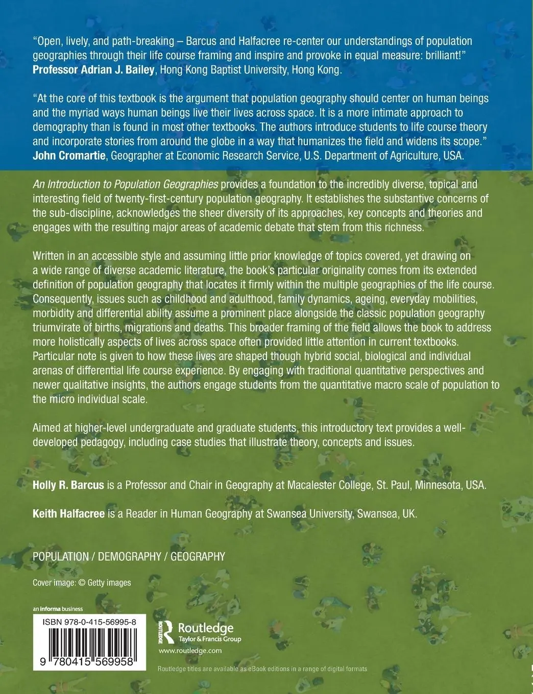 Rückseite: 9780415569958 | An Introduction to Population Geographies | Lives Across Space | Buch