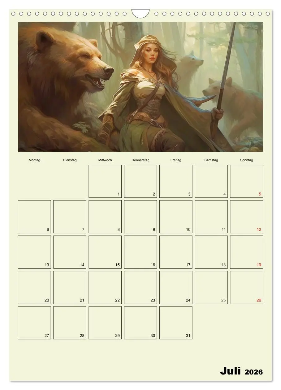 Bild: 9783516319958 | Im Zauberwald. Mystische Fabelwesen (Wandkalender 2026 DIN A3...