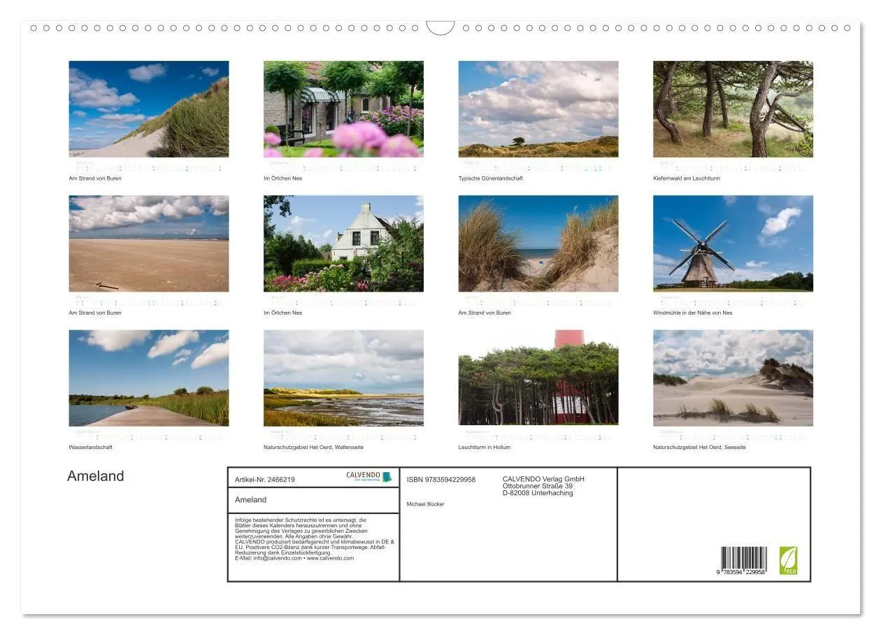 Bild: 9783594229958 | Ameland (Wandkalender 2027 DIN A2 quer), CALVENDO Monatskalender