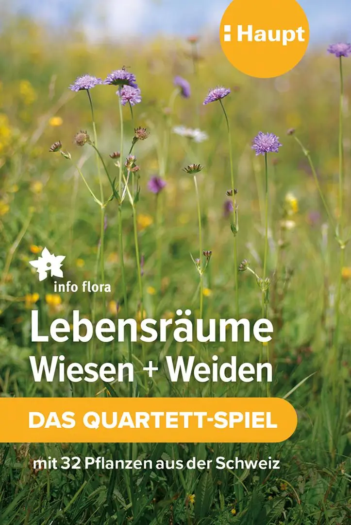 Cover: 9783258800059 | Lebensräume Wiesen und Weiden - das Quartett-Spiel | Info Flora | 2025