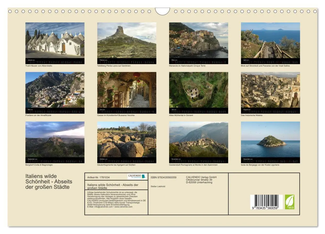 Bild: 9783435560059 | Italiens wilde Schönheit - Abseits der großen Städte (Wandkalender...