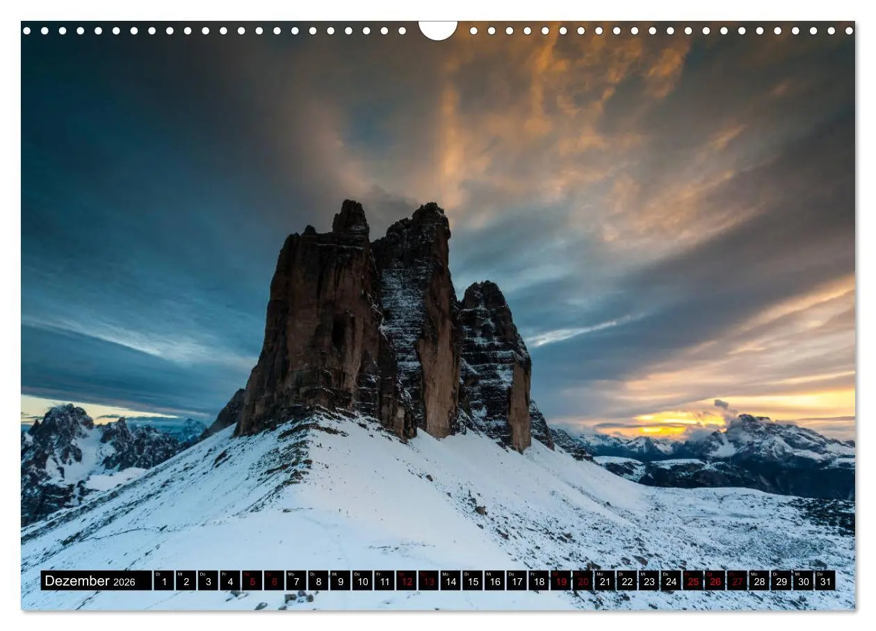 Bild: 9783457890059 | Drei Zinnen. Sextner Dolomiten (Wandkalender 2026 DIN A3 quer),...