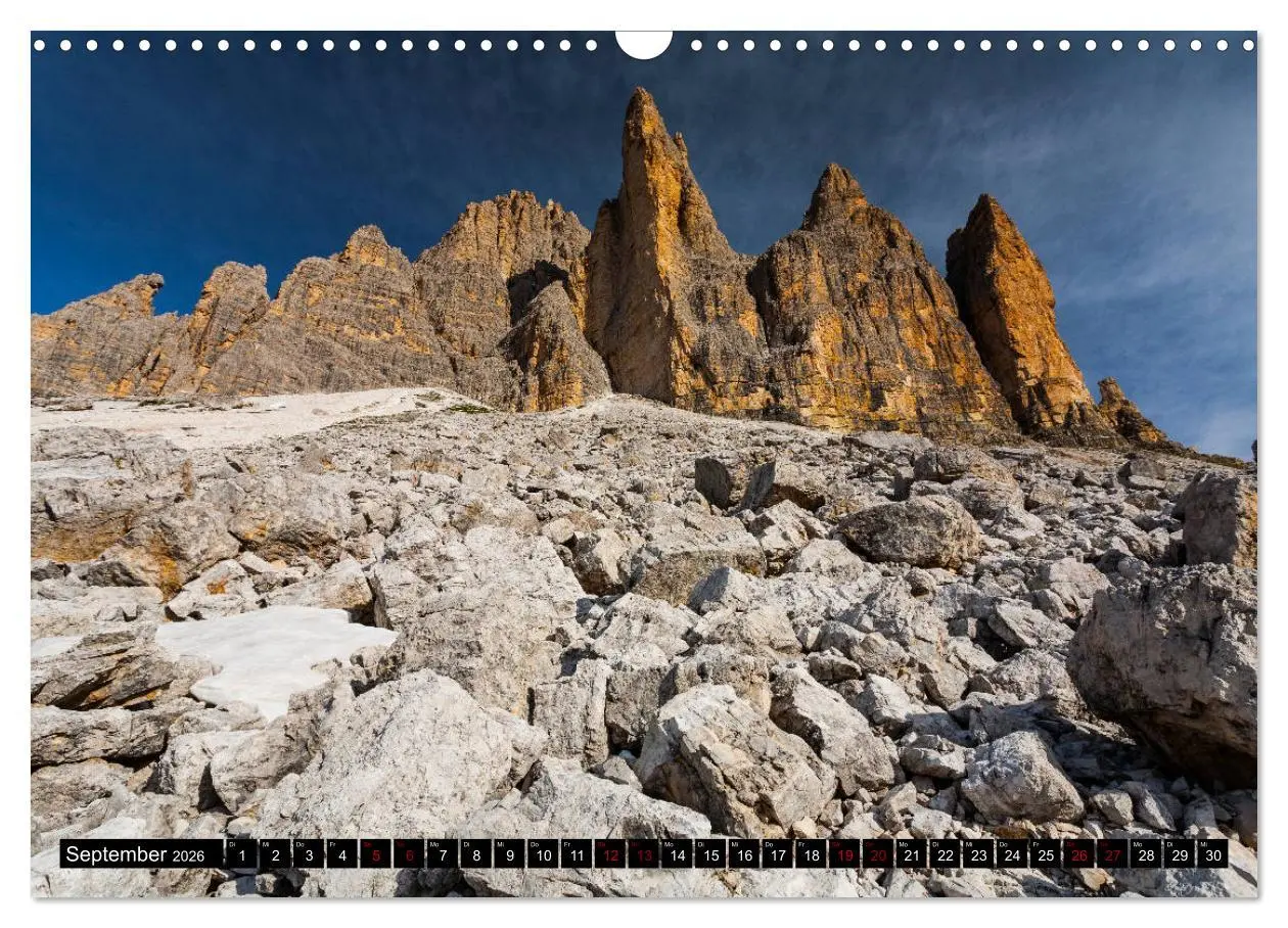 Bild: 9783457890059 | Drei Zinnen. Sextner Dolomiten (Wandkalender 2026 DIN A3 quer),...