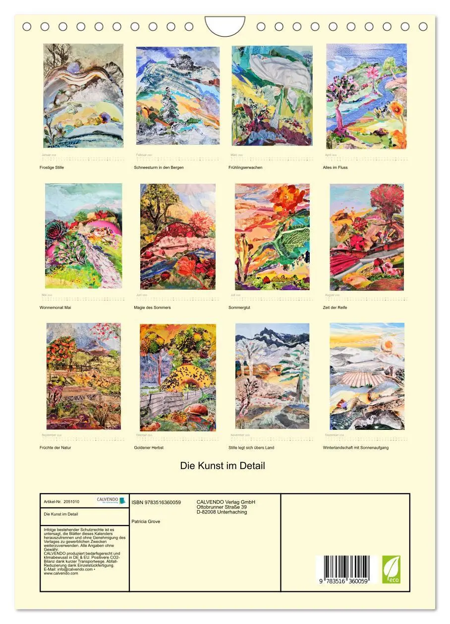 Bild: 9783516360059 | Die Kunst im Detail (Wandkalender 2026 DIN A4 hoch), CALVENDO...