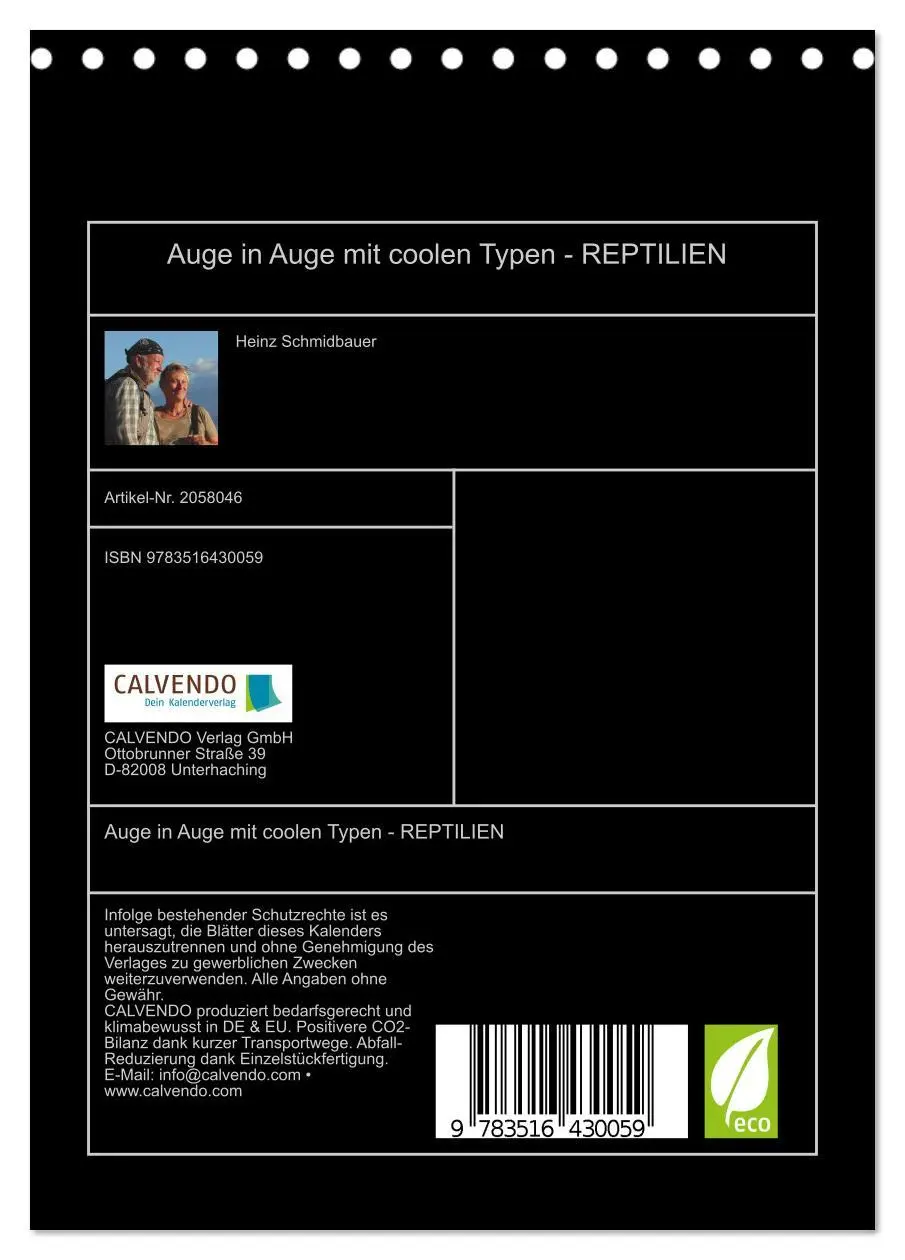 Bild: 9783516430059 | Auge in Auge mit coolen Typen - REPTILIEN (Tischkalender 2026 DIN...